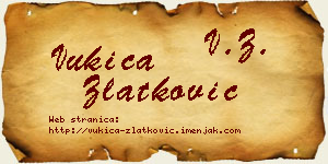 Vukica Zlatković vizit kartica